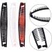 3 Piece Banana Hair Clip Set - Vintage Female Hair Accessories for Girls - Thick Hairpin Comb Tool - Beauty Fashion Clips - White Black Brown - Buy Online on SooperMarket.com