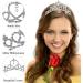 WLLHYF Silver Princess Crown Crystal Sash Tiara Rhinestone Headband Hair Accessories for Birthday Christmas Decoration Women Girls Bridal Wedding Hair Bands Jewellery Baroque - Buy Online on SooperMarket.com
