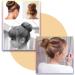 3 Pcs Fast Bun Maker - Easy Snap Doughnut Styling for Hair Buns - French Twist Hair Fold Wrap - Black - Girls Women - Buy Online on SooperMarket.com