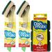 2X Dishmatic Fillable Washing up Brush and Sponge - Easy Grip Dish Cleaner - with 3X Dishmatic General Purpose Brush Sponge Refills 2X Dishmatic Brush + 3X Refills