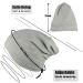 Satin Bonnet Sleep Cap - Adjustable Slouchy Beanie for Curly Hair - Light Gray - Buy Online on SooperMarket.com