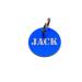 Personalized Dog Brand Pocket with Push Button - Engraved Synthetic Leather Tags in Blue Black Red Yellow | 30mm Control Space - Buy Online on SooperMarket.com