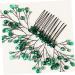 Mikinona Green Branches and Leaves Hair Comb Leaf Comb Hairpin Wedding Comb Hairpin Wedding Crystal Hair Decor Wedding Headdress Crystal Leaf Headdress Crystal Comb Hairpin Leaf Hair Comb - Buy Online on SooperMarket.com