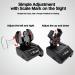 Premium QR-Laser Tactical Flip Up Iron Sights Set for Rifle | Low Profile Front Rear Red Dot | Picatinny & Weaver Rail Compatible - Buy Online on SooperMarket.com