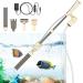 bedee Aquarium Gravel Cleaner 6 in 1 Mulmsauger Aquarium Electric Vacuum Cleaner Siphon Filter Cleaner Set with Adjustable Flow Control for Water Change and Sand Wash DC 12 V 18 W Beige