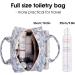 Large Blue Leaf Toiletry Bag - Travel Makeup Organizer for Women - Buy Online on SooperMarket.com