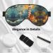 SSIMOO Seaside Lighthouse Soft Sleep Eye Mask | Breathable Eye Patch for Women | Perfect for Travel & Relaxation - Black - Buy Online on SooperMarket.com
