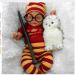Snuggle This Muggle Bodysuit Set with Striped Pants & Hat - 12-18 Months - Red - Buy Online on SooperMarket.com