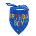 Dog Birthday Bandana Birthday Dog Bandana Boy Triangle Scarf Triangle Dog Scarfs Bandanas for Small Medium Dogs Pets Birthday Party Supplies (Blue)