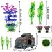 Begondis Underwater Car Aquarium Ornament Set with 8 Plastic Plants | Polyresin Marine Decor for Fish Tanks - Buy Online on SooperMarket.com