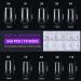 Gelike EC Medium Square Nail Tips - 240 PCS Full Cover Gel X Nail Tips Pre-Etched for Nail Extensions | Medium Square Shape with PMMA Resin Clear False Nails | Press On Nails in 10 Sizes - Buy Online on SooperMarket.com