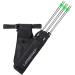 Legend First Archery Quiver - Adjustable Belt, 3 Arrow Tubes, Durable Nylon, T-Slot, Storage Pockets - Black - Buy Online on SooperMarket.com