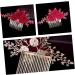 PLAFOPE Rose Hair Comb Hair Jewelry Comb Female Insert Comb Bridesmaid Hair Comb Rose Head Decor Hair Comb Clip Wedding Hair Comb Wedding Ceremony Decorations Hair Accessories Red Cloth - Buy Online on SooperMarket.com