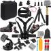 Gurmoir Action Camera Video Accessory kit Bundles for GoPro Hero 11 10 9 8 7 6 5 4 3, GoPro max, Insta360, DJI Osmo Action/Action 2, AKASO, and More(DT08) Action Camera Kit for Gopro and More Cameras DT08