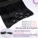 LAAVOO Real Hair Clip-In Extensions - Double Tress Remy Human Hair Black 55cm 70g 5pcs | Perfect for International Shipping - Buy Online on SooperMarket.com