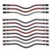 Netproshop leather forehead straps Eldorado wave shape with rhinestone for brick cob/full groesse: COB color: brown flame brown flame cob