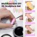 RARJSM No Wipe Clear 3D Sculpting Gel Painting Gel Polish Nail Art Designs Chrome Nail Powder Nail Charms Rhinestone Decoration Adhesive Glue Drawing Painted Sculpture Hard Gel UV LED Curing Requires - Buy Online on SooperMarket.com
