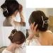 3pcs Metal Strong Hair Claw Clips - Nonslip Large Hair Claw Clip Set for Fashionable Hair Styling - Perfect for Women and Girls with Thin or Thick Hair (Rose Gold, Silver, Gold) - Buy Online on SooperMarket.com