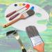 Painting Knife Set of 2 with Blender Background Brush - Palette Knives & Natural Bristle Paint Brush for Art - Straight Edge Flexible Tools (Unit 2 Brush & Pair Knives) - Buy Online on SooperMarket.com