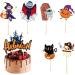 Halloween Cupcake Toppers - Ghost Zombie Pumpkin Witch Castle Halloween Cake Decor For Horror Vampire Parties Birthday Parties Paper Cake Decor Hmltd - Buy Online on SooperMarket.com