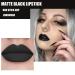 Black Matte Liquid Lipstick - Long Lasting, Pigmented Lip Gloss for Women & Girls | Waterproof & Non-stick Cup Lip Glaze - 0.10 Fl Oz - Buy Online on SooperMarket.com