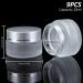 20ml Glass Cream Jar - Empty Cosmetic Container with Screw Cap for Creams Lotions & Travel - Set of 9 Silver - Buy Online on SooperMarket.com