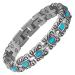 EnerCoppeX Magnetic Bracelets for Women Stainless Steel Bracelet with Effective Healing Magnets Adjustable Jewelry Gift (STB-2318)