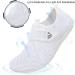 Spesoul Water Sports Shoes - Quick Dry Barefoot Aqua Shoes for Beach, Pool, Surf, Yoga - White Mesh, 8 Women/6.5 Men - Buy Online on SooperMarket.com