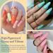 Aikker 20 Spring Colours Dip Powder Nail Kit - 27 Pcs Glitter Purple Pink Orange Acrylic Dipping Powder Set with Base Top Coat Activator - French Nail Art Manicure AK33 - Buy Online on SooperMarket.com