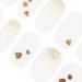 DANNI & TONI 28 Stickers Semi Cured Nail Wraps Soft Self-Adhesive Gel Nail Stickers Salon-Quality Gel Nail Polish Strips Manicure Stickers Set (Opalescent Whisper)-Shimmer Powder Foil Stamping