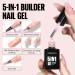 TOMICCA 5 in 1 Builder Nail Gel 15ML - Nude UV Gel Polish for Strong Nails | Nail Repair & Strengthening | Easy to Shape | Nail Art Supplies - Buy Online on SooperMarket.com