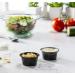 2 oz - 100 Sets Black Disposable Plastic Portion Cups with Lids for Jello Shots, Meal Prep, Sauce, Crafts & More - Buy Online on SooperMarket.com