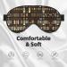 SSIMOO African Mud Cloth Eye Mask | Breathable Soft Sleep Patch for Travel & Relaxation | Stylish Black Tribal Design - Buy Online on SooperMarket.com
