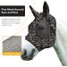 Harrison Howard Super Comfort Stretchy Fly Mask - Large Eye Space UV Protection & Breathable Fabric - Black Cashw Fruit for Ultimate Horse Comfort - Buy Online on SooperMarket.com