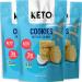 Keto Cookies Faster Fat Burn MCT - (Buttery Coconut) Low Carb Snacks food. Gluten Free Healthy Diabetic snacks Atkins Keto Friendly desserts. Zero Carb added High Fat Bomb Ketosis mini bites, Pack of 3 x 2.26oz. 2.26 Ounce (Pack of 3)