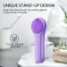 Silicone Face Scrubber Electric Facial Cleansing Brush Skincare Tools with Magnet Charger for Deep Cleaning|Gentle Exfoliating|Massaging (Purple) - Buy Online on SooperMarket.com