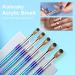 Buy Size 10 Acrylic Nail Brush - 100% Pure Kolinsky 3D Art Nail Brush with Gradient Blue Handle for Nail Extension & Carving - Buy Online on SooperMarket.com