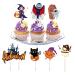 Halloween Cupcake Toppers - Ghost Zombie Pumpkin Witch Castle Halloween Cake Decor For Horror Vampire Parties Birthday Parties Paper Cake Decor Hmltd