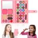 Kioiner 33 Colors Makeup Palette Set for Kids All in One Makeup Kit with 5 pcs Makeup Brushes for Girls with Eyeshadows Lipstick Blush Eyebrow Powder Shading Powder Small Makeup Brushes Mirror - Buy Online on SooperMarket.com