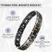 MagEnergy Men's Titanium Steel Magnetic Bracelet 8.5 - Adjustable, Gold Black - Buy Online on SooperMarket.com
