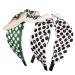 Litthing Bow Headbands for Women  Polka Dot Headbands with Rabbit Ears  Knotted Bow Headband Boho  Wide Twist Knot Headwrap for Women Girls Hair Accessories Summer Holiday(Green+ Black polka dots)