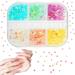 WLLHYF Nail Art Rhinestones Set Nail Charms Jewelry 6 Grids for Nails Arts Design 3D Diamond Beads Gems Nail Art Decoration for Nail DIY Crafts Jewelry
