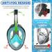 Jwintee Full Face Snorkel Mask | 180 Panoramic View for Kids and Adults | Camera Mount | Anti-Leak & Anti-Fog | Safe Breathing | Green/Black Medium - Buy Online on SooperMarket.com