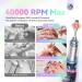 SAVILAND Professional Nail Drill for Acrylic Nails - 40000RPM Rechargeable Electric Nail File with 13 Drill Bits for Manicure & Pedicure - Sky Realm Aurora - Buy Online on SooperMarket.com