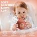 2 Pcs Silicone Sippy Cup Training Cup for Baby 6 Months+ - Spill Proof Sippy Cups for Toddlers - Easy Grip 5 oz - Cute Style - Light & Dark Orange - Buy Online on SooperMarket.com