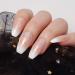 SIUSIO 240 Pcs Ombre French Coffin Nails Full Cover UV Top Coat Covered Acrylic Nails Art Tips Sets Without Glue (Holo Glitter)