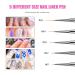 Sularpek 5 Pcs Nail Art Liner Brushes Set for Professional UV Gel Painting - Rhinestone Handle Design Brush Pen for Nail Art - Buy Online on SooperMarket.com