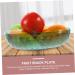COOLHIYA Fruit Tray Glass Food Container Food Tray Terrarium nut Serving Tray Dessert Bowl Salad Bowl Counter Green 23.5X23.5X6CM - Buy Online on SooperMarket.com