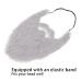 Halloween Party Fake Beard - Gray Costume Whiskers for Men | High-Quality Party Supplies - Buy Online on SooperMarket.com