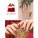 EBANKU Christmas Glitter Gel Nail Polish Strips - Long Lasting, Waterproof Full Wraps Stickers with Nail File & Wipes - UV/LED Lamp Required | SDTRK16 - Buy Online on SooperMarket.com